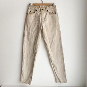 Vintage  Light Beige Khaki High Rise Tapered Leg Jeans 31